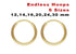 14K Gold Filled Endless Hoops, 7 Sizes, (GF-706)